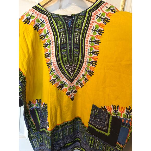 Advance Apparels Multicolor Women's Dashiki Top Shirt Bohemian Tunic Free Size - Picture 3 of 7